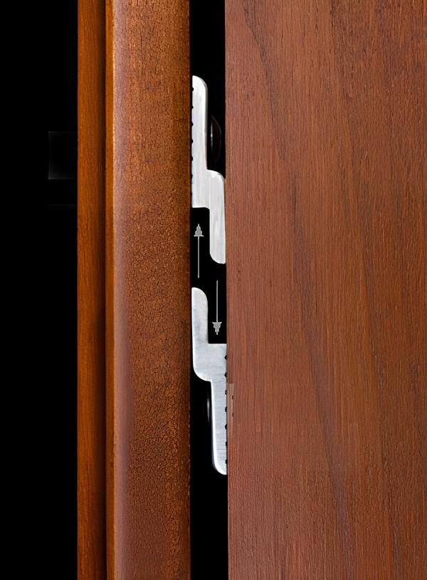 Image showing Z-Clips in use to fasten to wall and panel