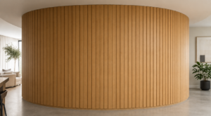 HERO Image of Fastmount Panel Mounting Products being featured in curved wall